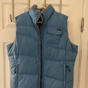 Woolrich nylon puffy vest with soft sherpa lining size Large, can be maternity
